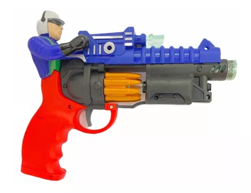 Pistola Militar Com Mira Brinquedo Com Som E Luz