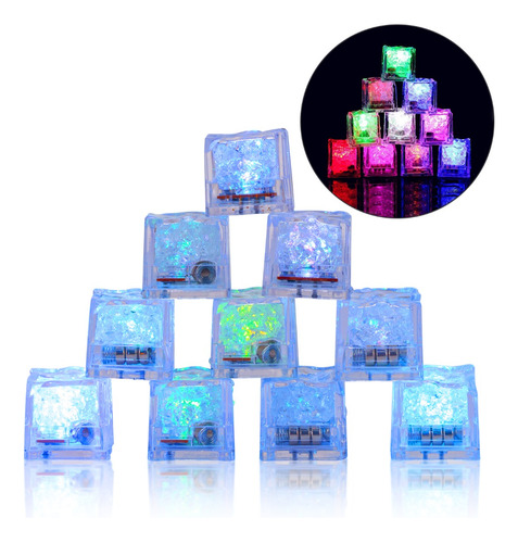 120 Cubos Hielo Led Decoraciones Bebidas Fiesta Bodas