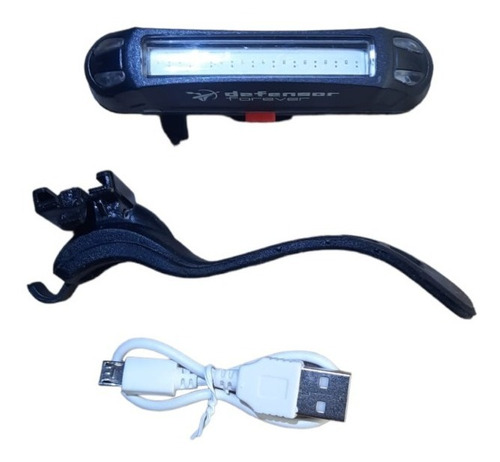 Luz Led Recargable Usb Roja Bicicleta Con Efecto Rojo Y Azul