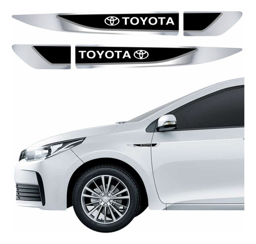 Adesivo Aplique Resinado Para Toyota Corolla 2015/19 18390 Cor Cromado