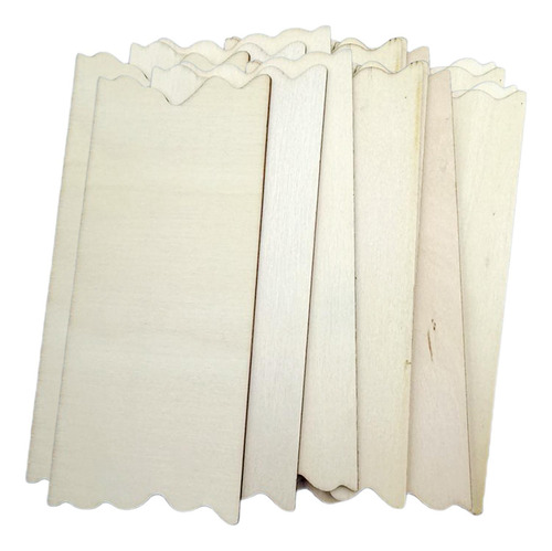 24 Piezas De Placas De Madera En Recorte Natural Señal De