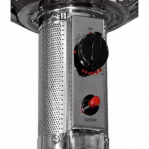 Calefactor Estufa Exterior Patio A Gas Tipo Hongo Ruedas