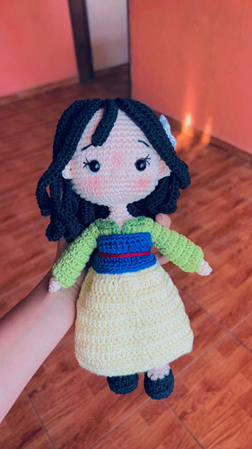 Princesa Mulan Tejida A Crochet Amigurrumi