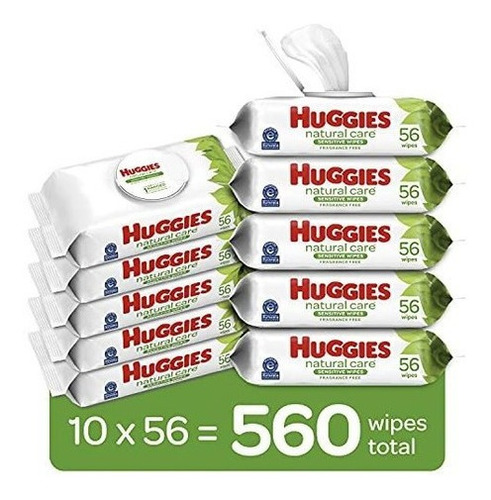 Toallitas Para Bebe Wipes Huggies Natural Care Sensitive 560