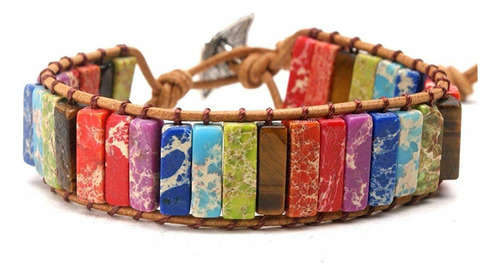 Boutique Ss Pulsera Curativa De 7 Chakras Para Unisex, Estil