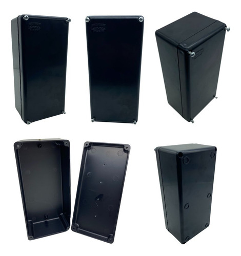 Caixa Plástica De Passagem Preta Ip44 190x90x70mm - 1 Pç