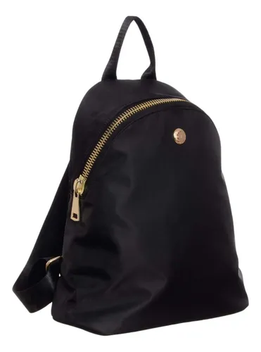 Cartera Bandolera Mochila Mujer Cuero Sintetico Amayra Negra