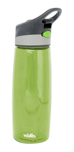 Botella Wallis C/agarradera Antiderrame 680ml Verde/gris