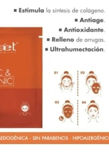 Máscara Facial Shock - (vitamina C + Hialurónico)-idraet-
