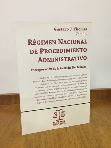 Regimen Nacional De Procedimiento Administrativo - Thomas, R