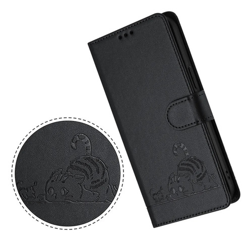 Funda Tipo Cartera Con Estampado De Gato Para M32 4g/m22