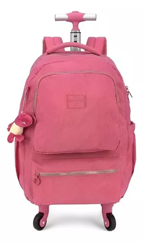 Kit mochila de rodinha feminina 360 e lancheira coruja up4you luxcel 51269  rosa, .com.b…