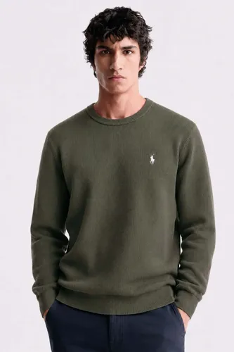 Suéter Masculino Gola Careca Cardigam Blusa Inverno Basica Verde Militar G