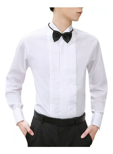 W Camisa De Vestido Para Hombre Smoking Gola Vestido Do [u]