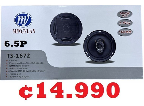 Altavoces 500w Para El Coche Ts-1672 2 Uds