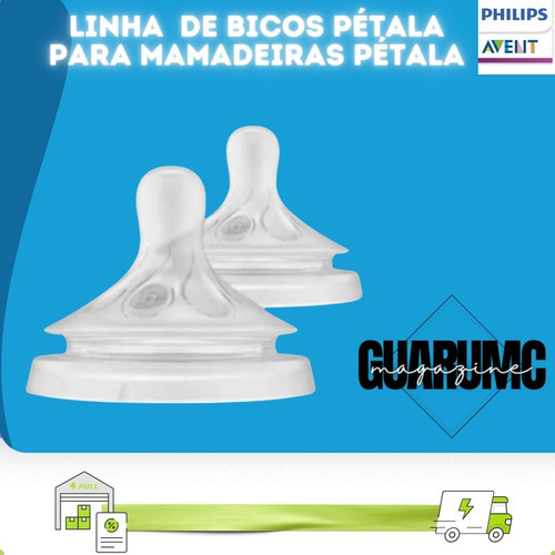 Bico Mamadeira Pétala 3.0 N°6 - 6m + E Liquido Espesso Avent