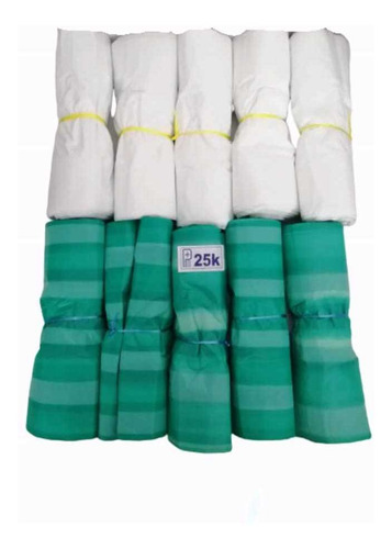 1 Millar Bolsas De Manija Plastica 25kg Blanco Verde 1000und