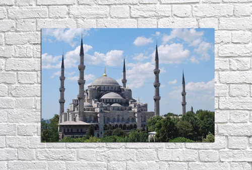 Vinilo Decorativo 60x90cm Mesquita Azul Turquia Mara
