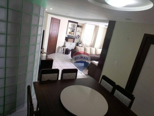 Excelente Apartamento Com 3 Dormitórios, Com Closet E Projetados À Venda, 100 M² - Candelária - Natal/rn - Ap0010