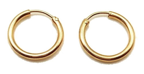 Aros Argolla Oro 18k Nacional 14mm