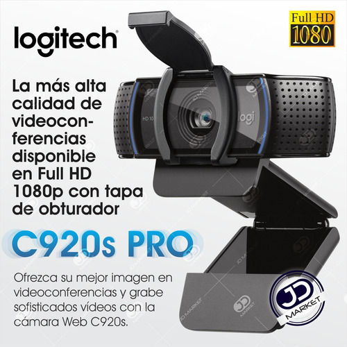Cámara Web Logitech Hd Pro Webcam C920 Video 1080p + Trípode