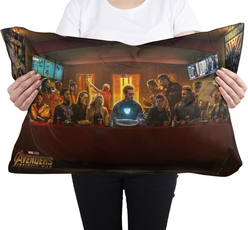 Cojin Almohada Avengers Ultima Cena Diseño Unico Poliester Color Vengadores Diseño De La Tela Lisa