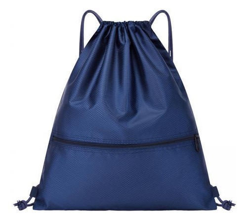 2 Mochila Deportiva Con Cordón, Mochila Práctica Azul