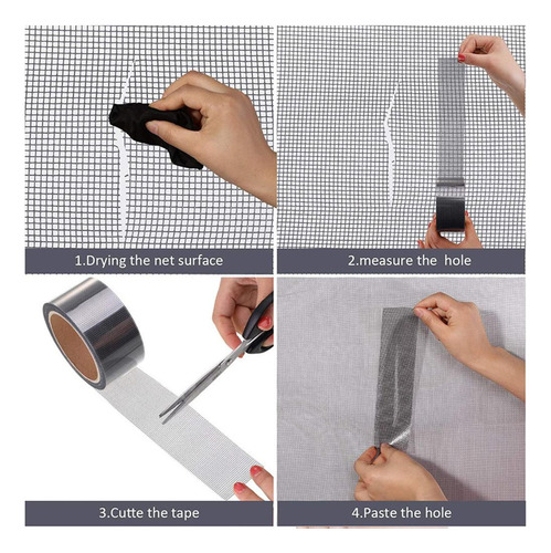 Pegatina De Malla Para Reparar Pantallas, Ventanas Y Puertas