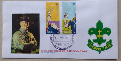 Sobre De Argentina Con Estampillas De Boy Scouts Año 2011 (Usado)