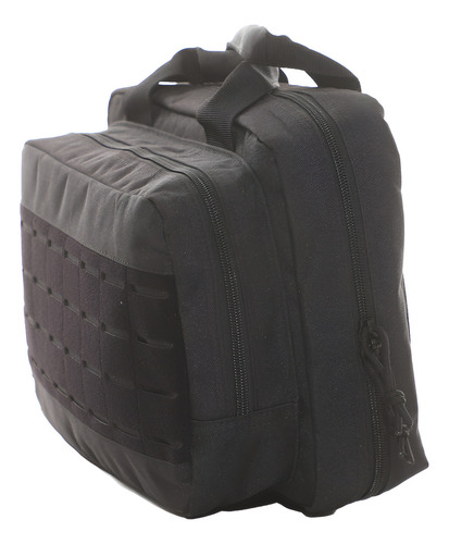 Bolso Táctico Reforzado Porta Pistolas Con Organizador Color Negro