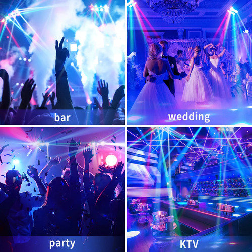 8 Leds Mini Cabezas Moviles Dj Luces De Escenario Dmx512