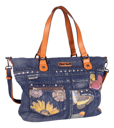 Bolsa Tote Nicole Lee De Mezclilla Estampada Fw23