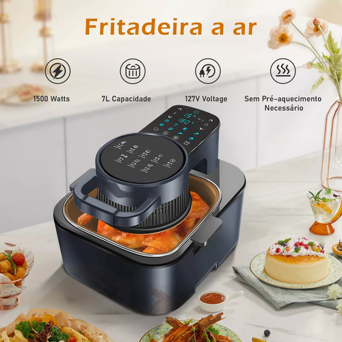 Fritadeira Airfryer Elétrica Sem Óleo Ar Coibeu Display Touc