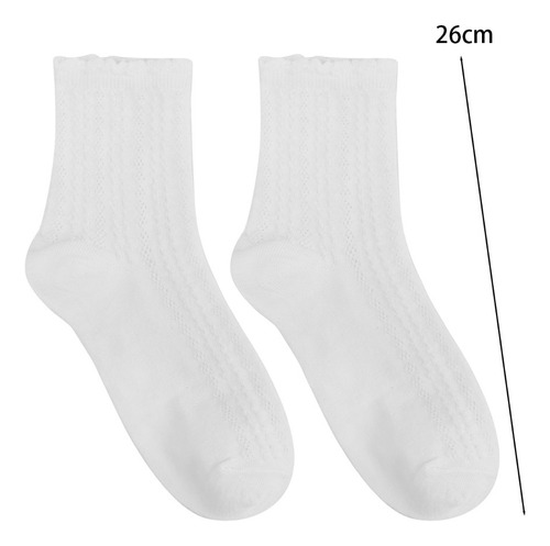Calcetines Blancos De Malla De Algodón Transpirables, Calcet