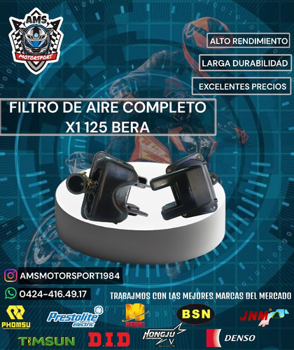 Filtro De Aire Completo X1 125 Bera 