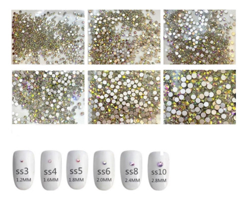 6 Paquetes Con 1440 Cristales Piedra Decoracion De Uñas Gel