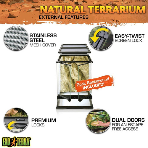 Imagen 7 de 9 de Terrario Reptiles Insectos Medium Xtall Exo Terra 60x45x90cm