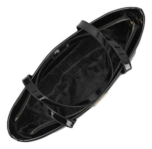 Bolsa Tote Para Mujer Lucifer W Capsule Negro Hbcaetano5cw Acabado De Los Herrajes Oro Diseño De La Tela Gráfico