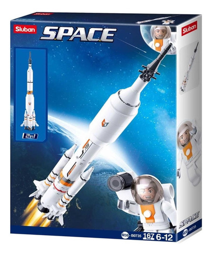 Blocos P/ Montar Sluban Foguete Espacial B0735 - Br1033