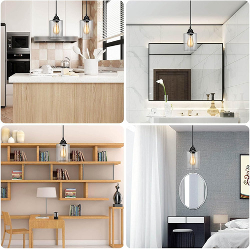 Lámpara Colgante De Cristal Con Enchufe De 1 Luz, Mini Ilumi