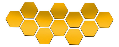 60 Piezas 3d Pegatinas De Pared De Espejo Hexagonal