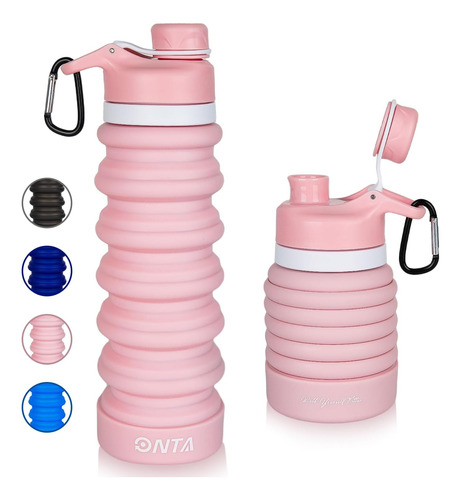 Botella De Agua Plegable De Silicona Sin Bpa De 26 Oz V...