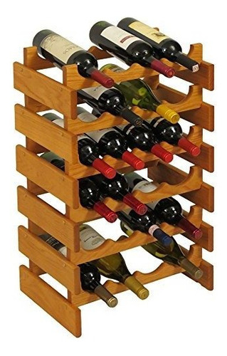 Wooden Mallet 24 Bottle Dakota Wine Rack, Medium Oa