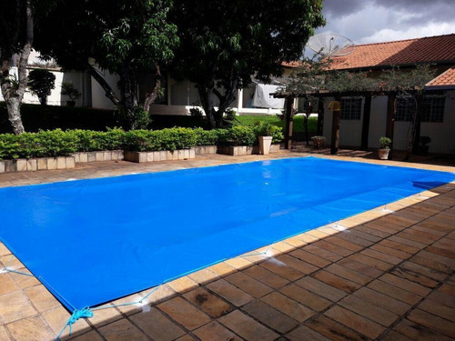 Capa Com Dreno Para Piscina Proteção 7x4m - Incluso