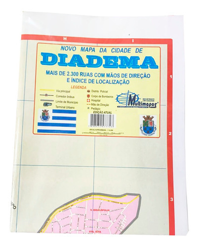 Novo Mapa Da Cidade De Diadema: Não Aplica, De Equipe Ial. Série Não Aplica, Vol. Não Aplica. Editora Multimapas, Capa Mole, Edição 1 Em Português, 2022