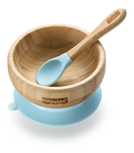 Tigela Com Ventosa Bam N Boo 6+m Azul Fisher Price - Bb1168