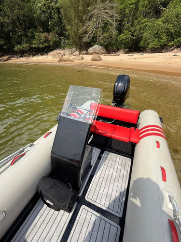 Bote Inflável 4,5m Com Motor De Popa Mercury 60hp Zero