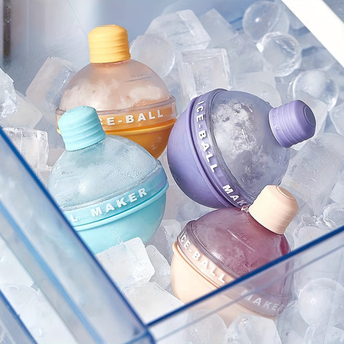 Moldes De Silicona Con Forma De Esfera Para Bolas De Hielo,