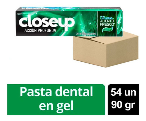 Pack X 54 Un Close Up Pasta Dental Menthol Paradise X 90 G