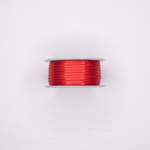 Cinta Roja Raso Tela Satín Moños 100 Mts X 3mm